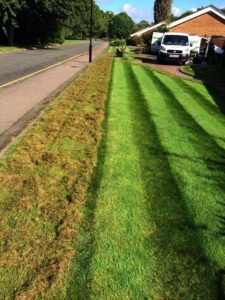 Autumn Lawn Scarification In Progress